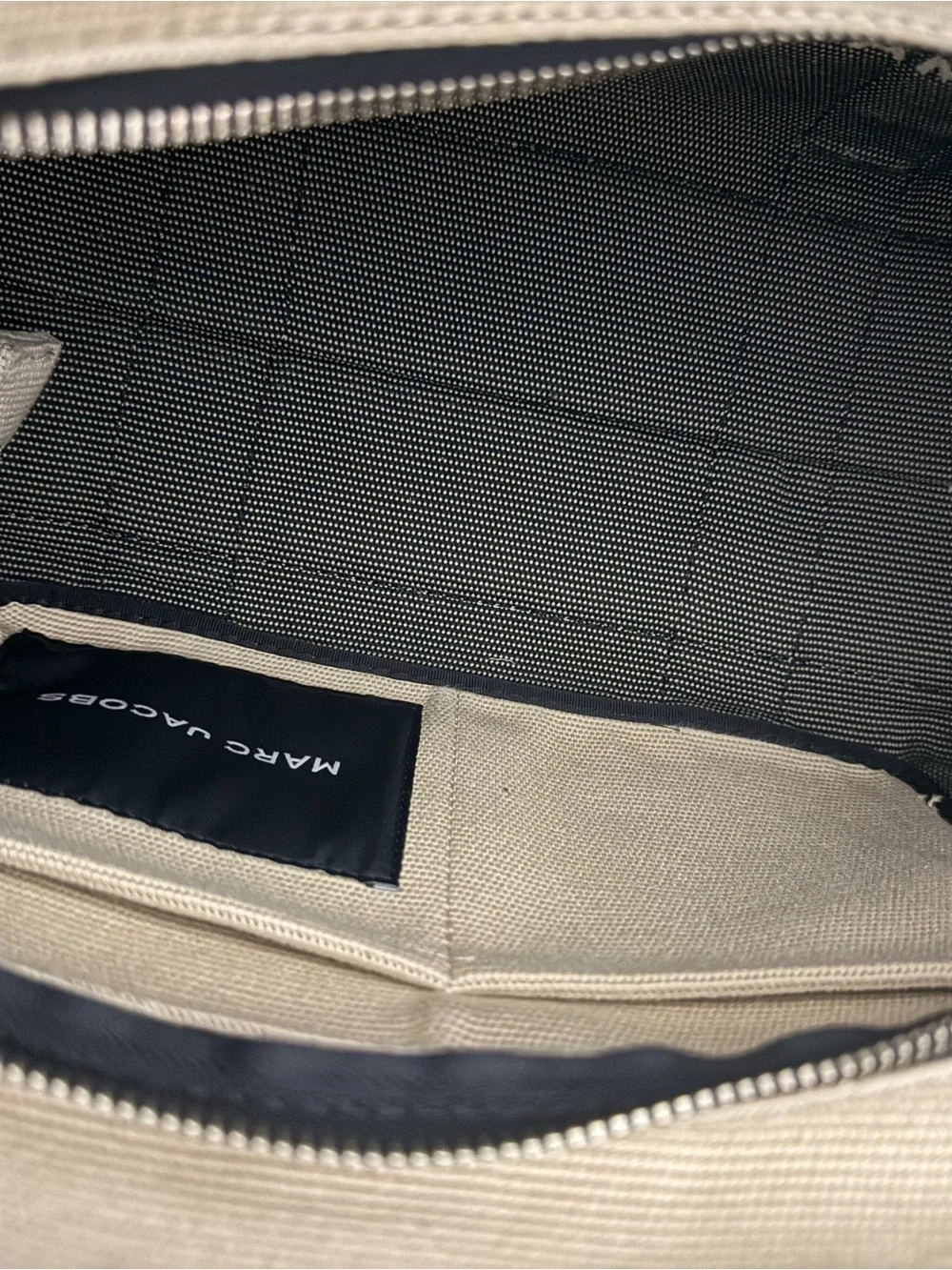 Marc Jacobs Beige Canvas 'The Tote Bag' with Black Accents